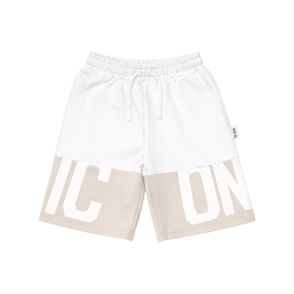 Bermuda ICON bambino chiari con maxi logo – stile streetwear estivo IBSH001072
