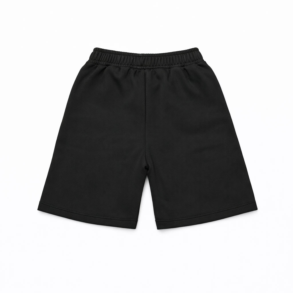 Bermuda ICON bambino neri con logo minimal – essenziale streetwear estivo IBSH001269