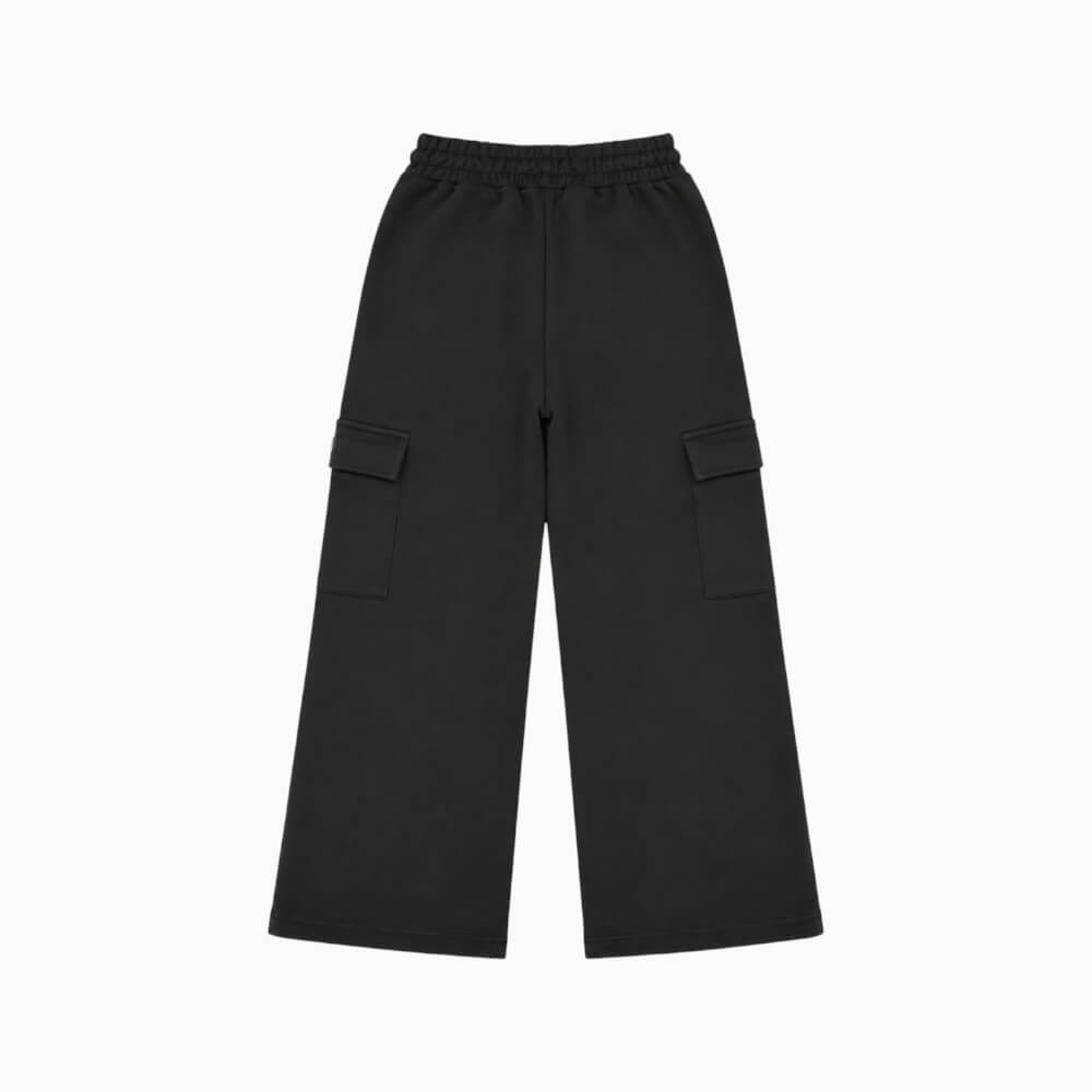 ICON pantalone palazzo cargo unisex nero con logo – IBSP001456-9000