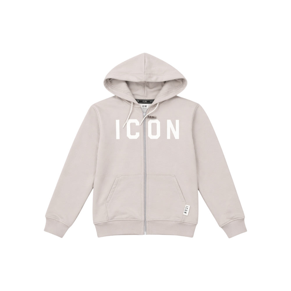 Felpa zip ICON bambino con cappuccio ghiaccio – felpa streetwear IBSW001069