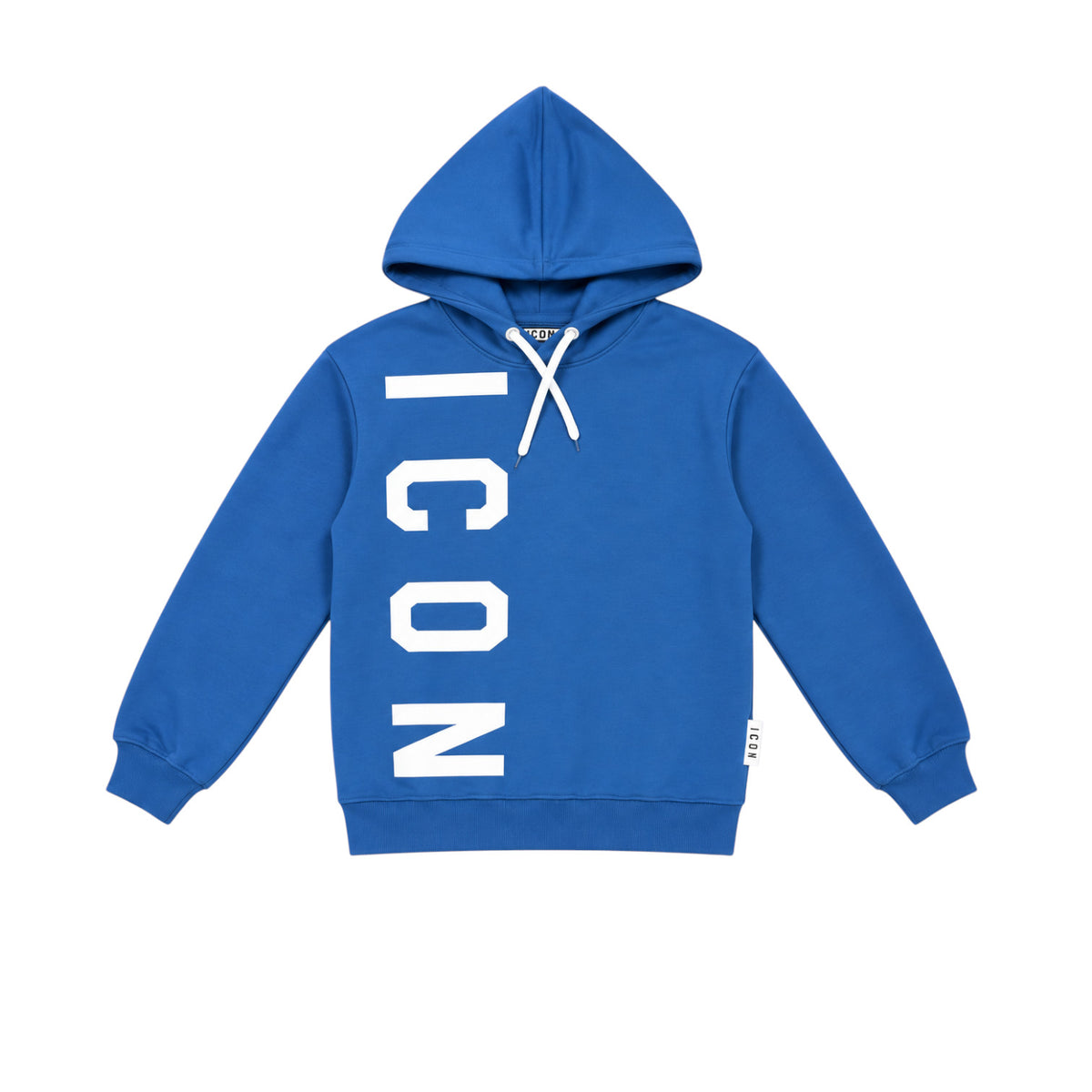 Felpa ICON Ragazzo Copiativo con Cappuccio e Logo Verticale