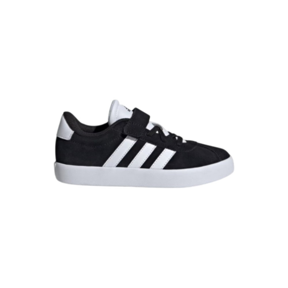 Adidas VL Court 3.0 ID9148 Sneaker Bambino Nero con Chiusura Velcro e Lacci