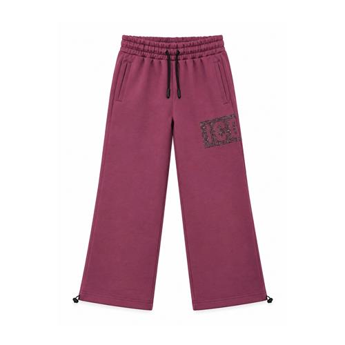 Pantapalazzo ICON Ragazza Wine in Felpa con Logo Strass