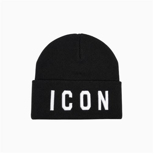 ICON cappello unisex nero con risvolto e maxi logo – IJXAC001334-9000