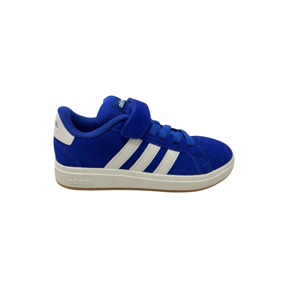 Adidas Sneaker Bambino Blu Royal con Bande Bianche e Velcro
