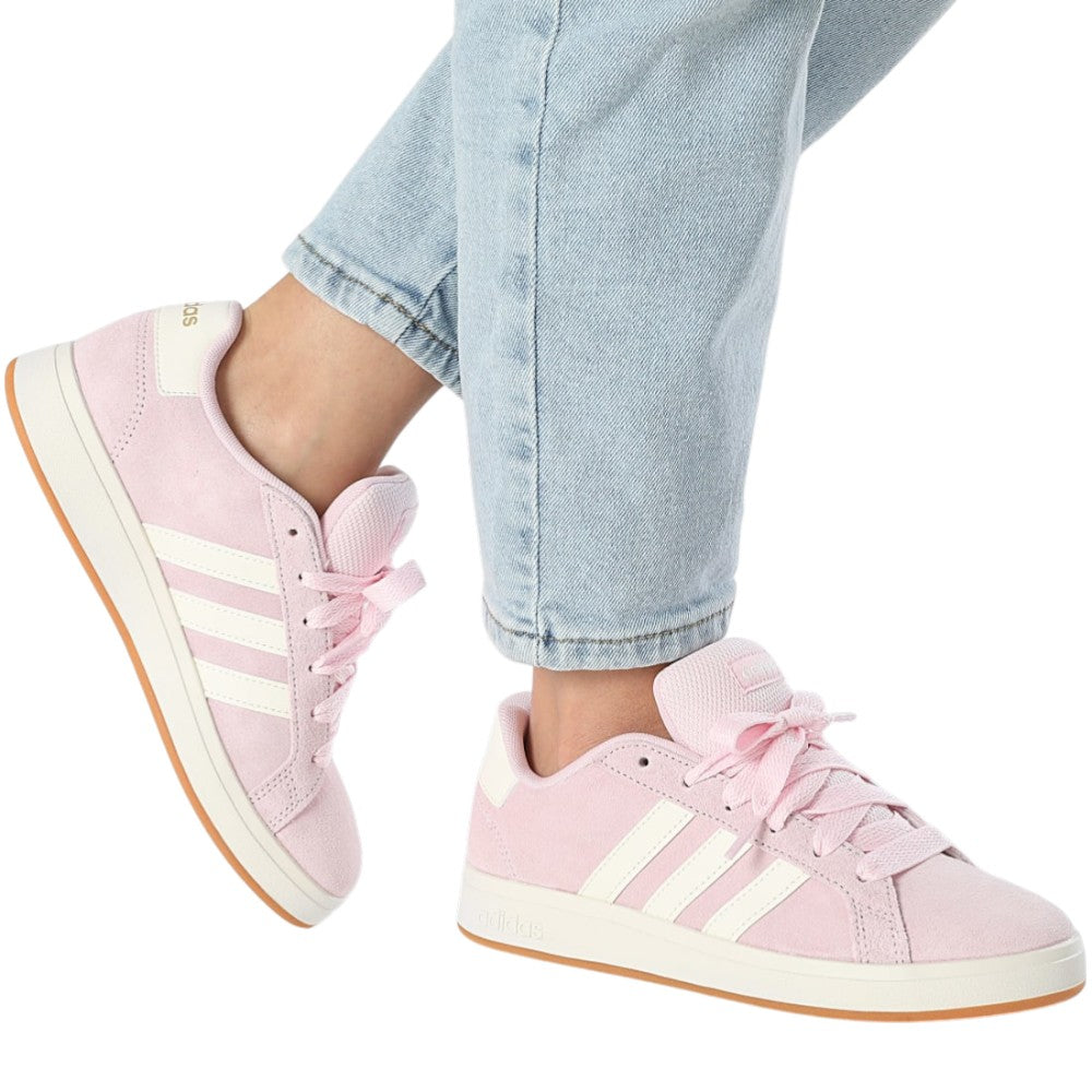Adidas Sneaker Junior JP5895 Rosa Cipria con Bande Bianche e Fondo Gum