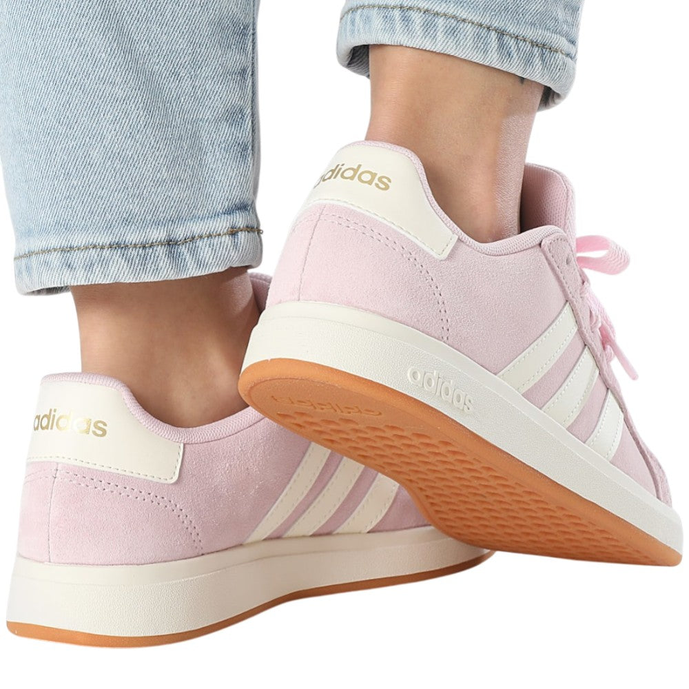Adidas Sneaker Junior JP5895 Rosa Cipria con Bande Bianche e Fondo Gum