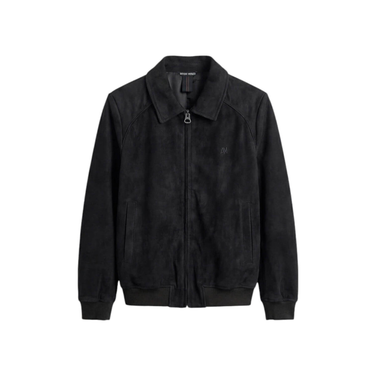 Giubbino Antony Morato Junior Nero scamosciato con zip MKFL00557 FA150207 9000