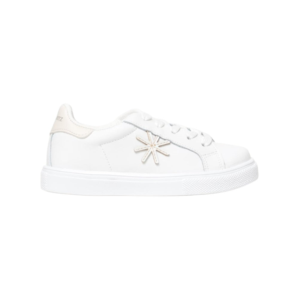 Manuel Ritz Sneaker Bianca Bambino con Dettaglio Logo Decorativo