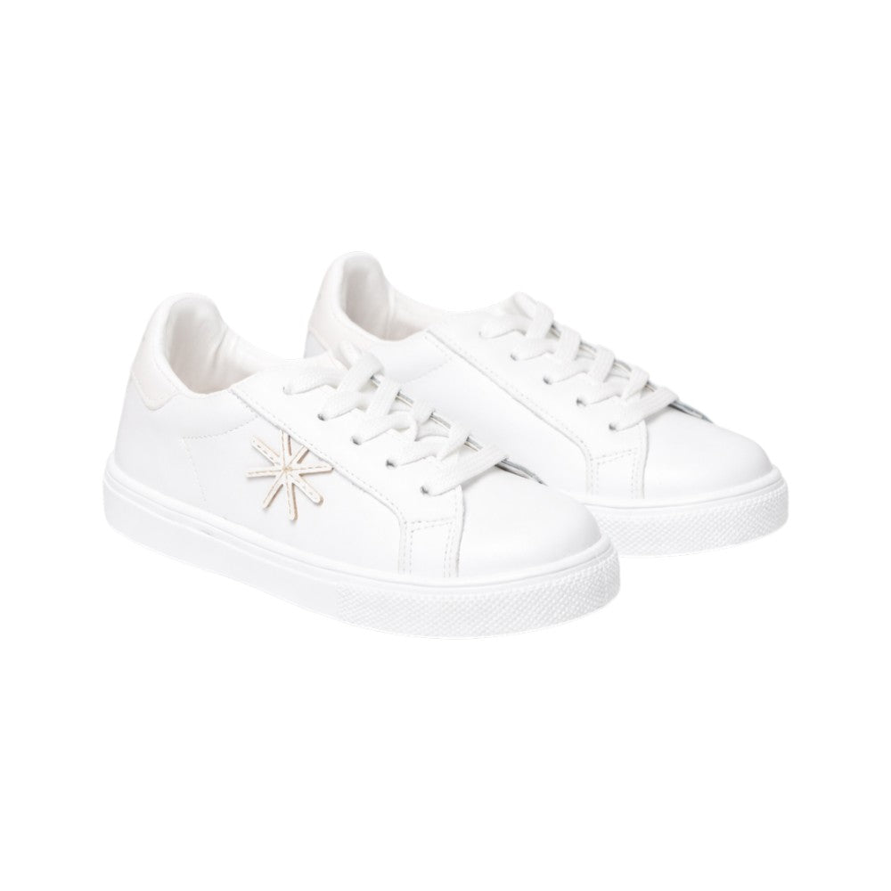 Manuel Ritz Sneaker Bianca Ragazzo con Dettaglio Logo MR3348