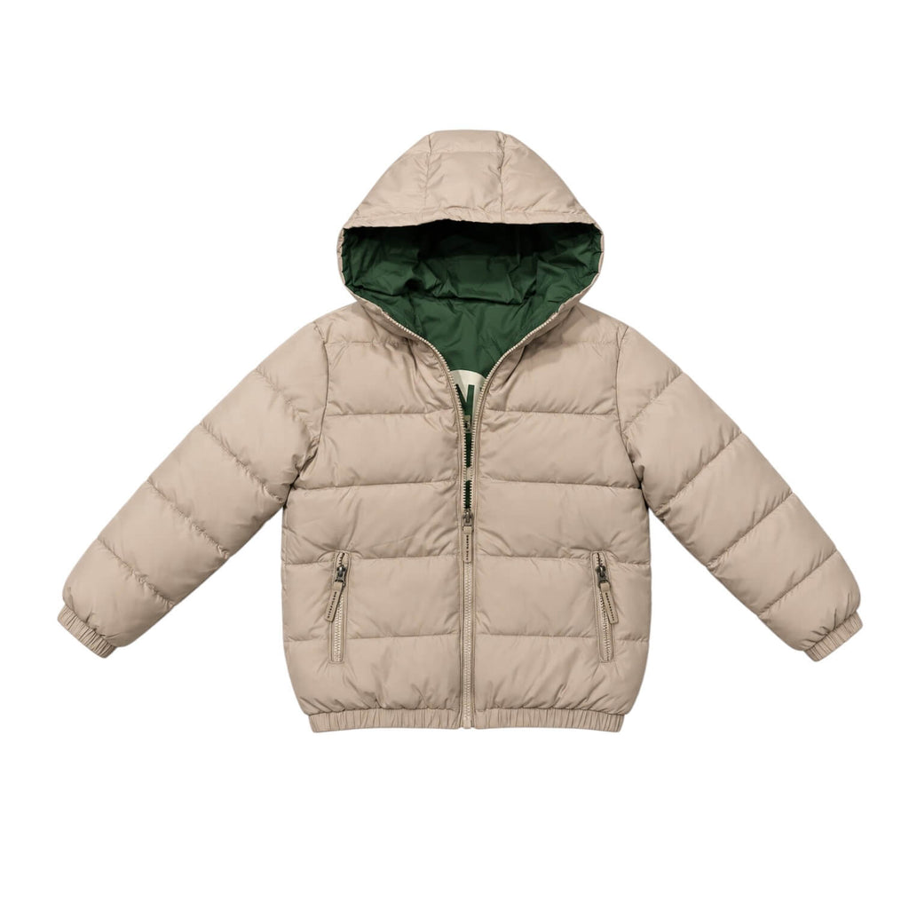 Giubbino Reversibile North Sails Ragazzo Sabbia/Verde con Cappuccio – NBA26062PI