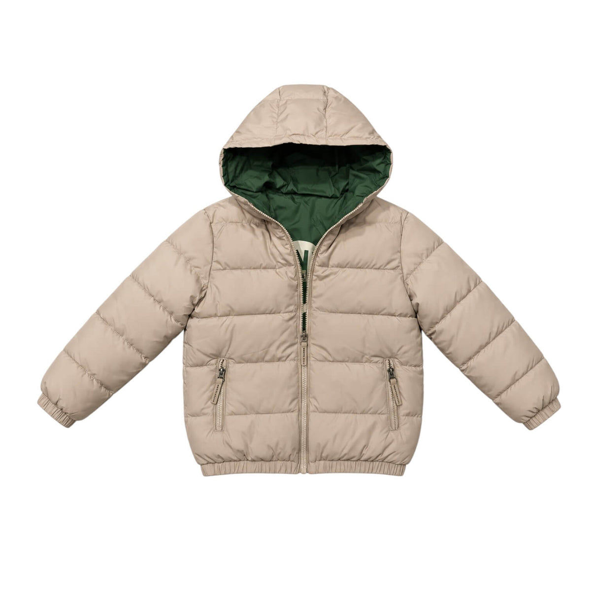 Giubbino Reversibile North Sails Ragazzo Sabbia/Verde con Cappuccio – NBA26062PI