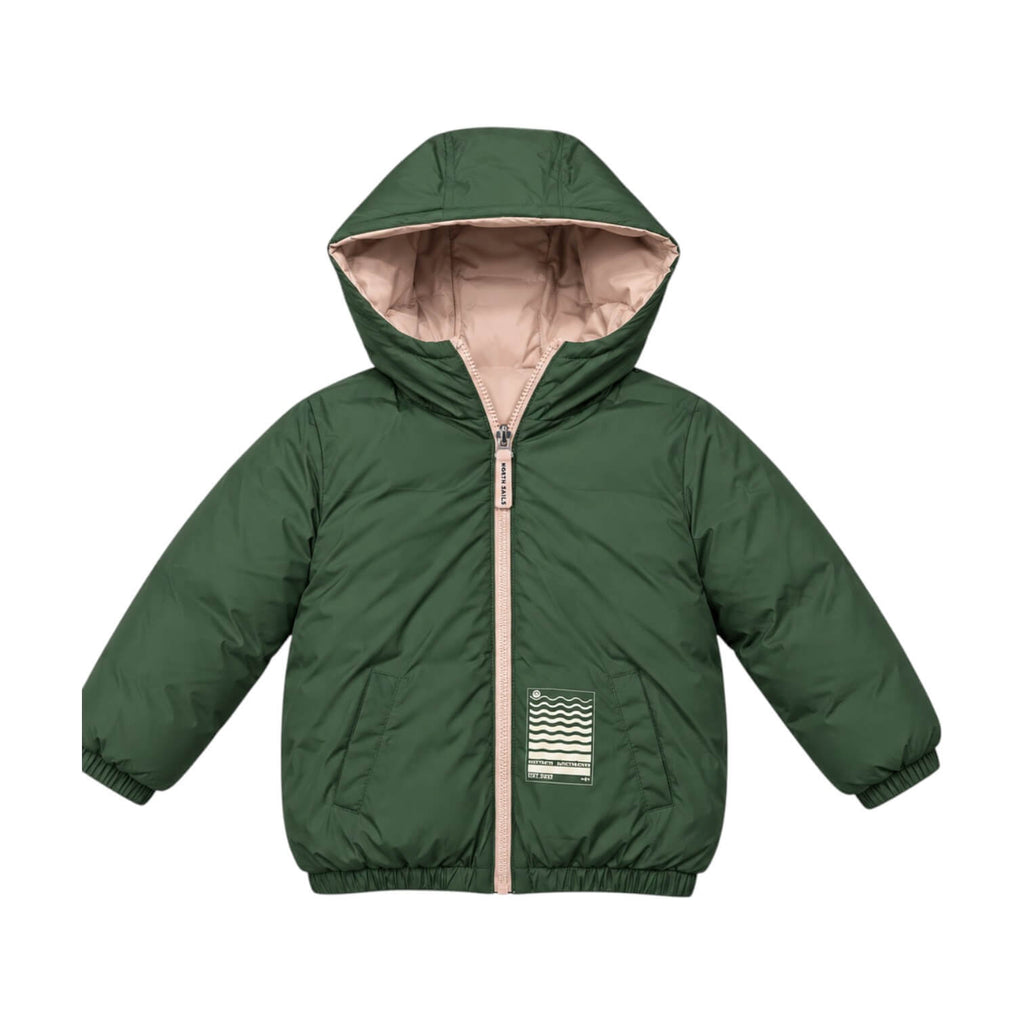 Giubbino Reversibile North Sails Ragazzo Sabbia/Verde con Cappuccio – NBA26062PI
