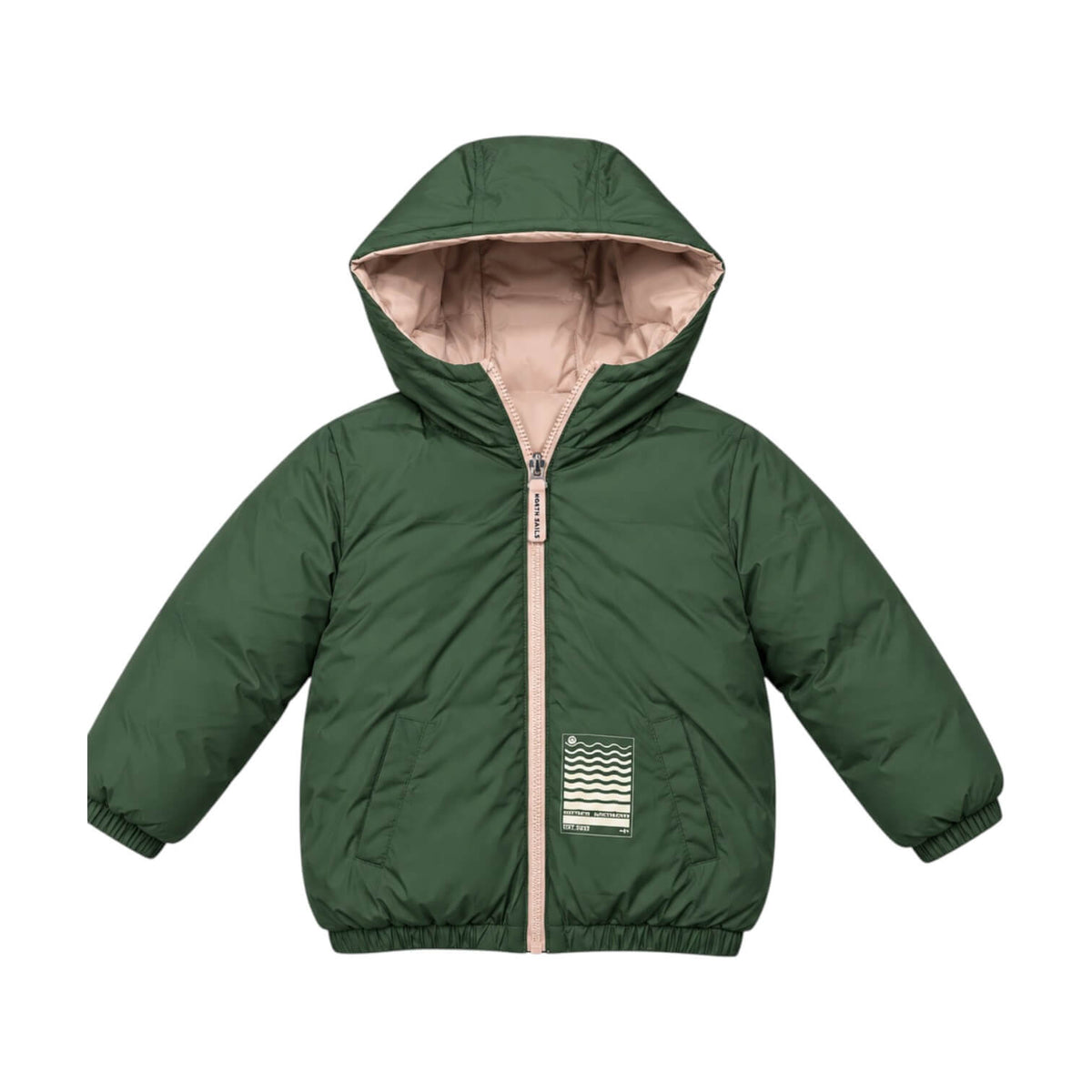 Giubbino Reversibile North Sails Ragazzo Sabbia/Verde con Cappuccio – NBA26062PI