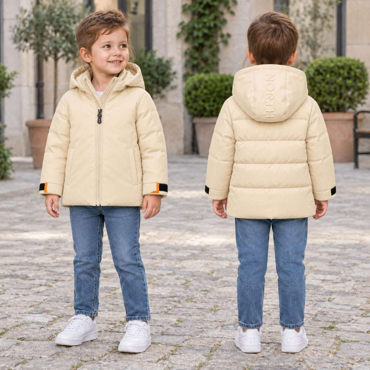Giubbino North Sails bambino Panna con cappuccio – NBA26071GB-2
