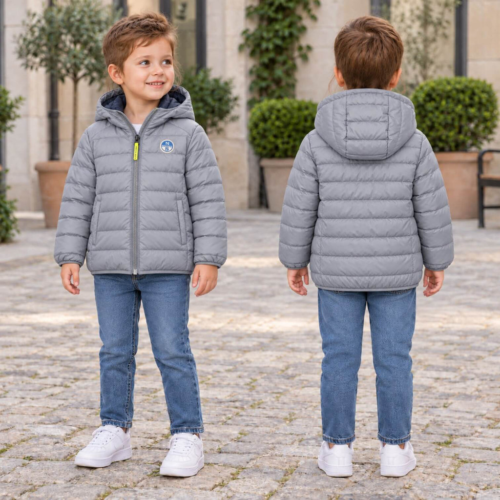 Giubbino North Sails Bambino Celeste polvere con cappuccio – NBA26072PI