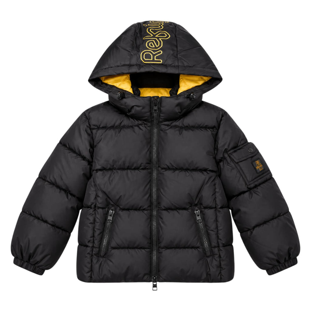 Giubbino Refrigiwear Ragazzo Nero Lucido con Pelliccia – R2157CW26-1