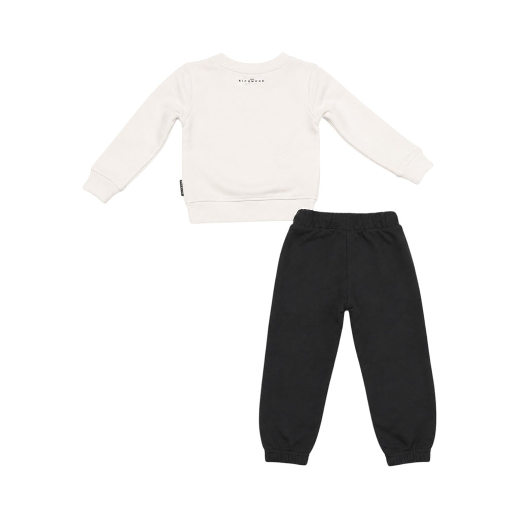 Tuta Richmond unisex  bicolore con felpa girocollo e pantalone jogger