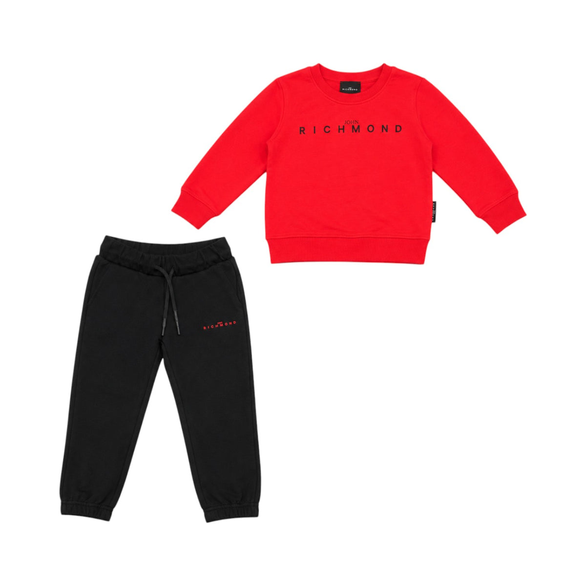 Tuta Richmond unisex  bicolore con felpa girocollo e pantalone jogger