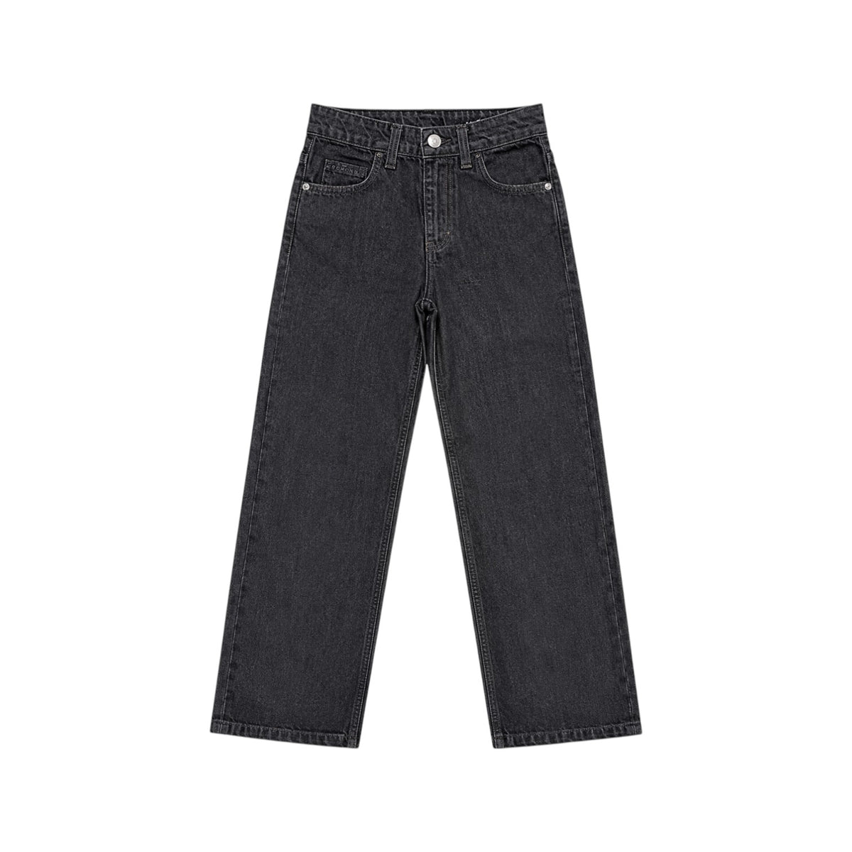 Jeans Richmond ragazza palazzo nero con maxi logo bianco posteriore