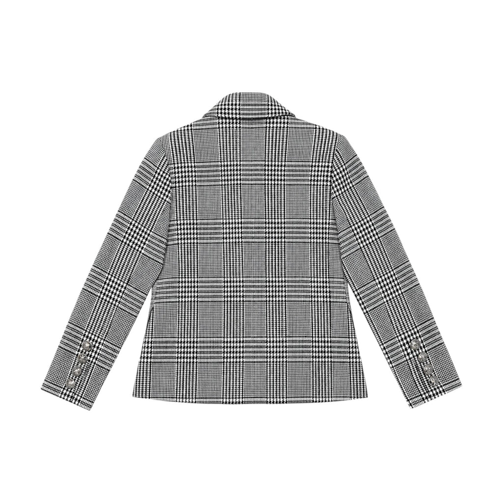 Blazer Richmond ragazza doppiopetto Principe di Galles con bottoni metallici