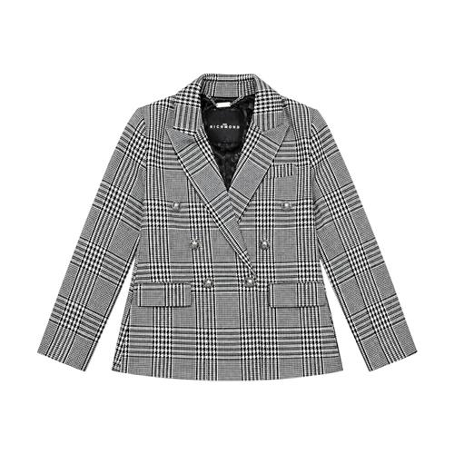 Blazer Richmond ragazza doppiopetto Principe di Galles con bottoni metallici