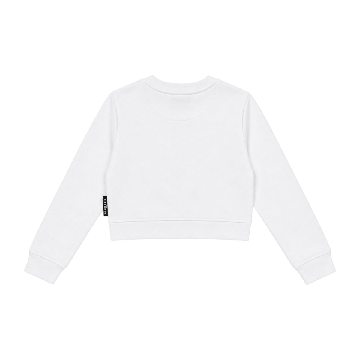 Felpa girocollo cropped con logo Richmond e strass frontali