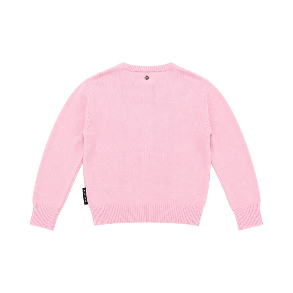 Maglioncino RICHMOND  rosa con borchie argento