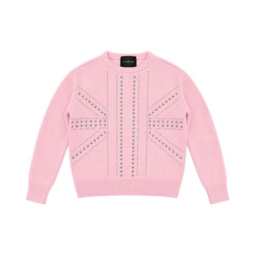 Maglioncino RICHMOND  rosa con borchie argento