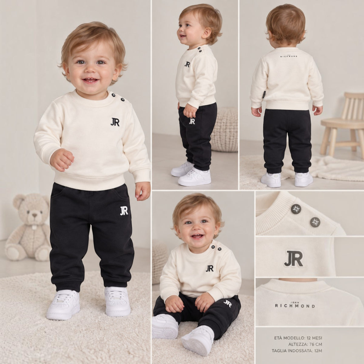 RICHMOND – Tuta neonato con felpa e pantalone