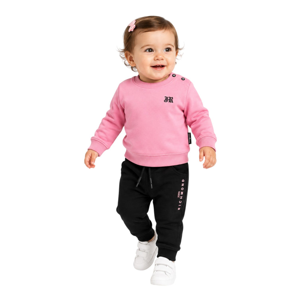 RICHMOND – Tuta neonata rosa e nera Rock n Roll