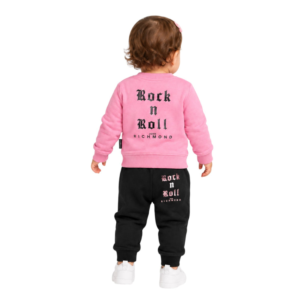 RICHMOND – Tuta neonata rosa e nera Rock n Roll