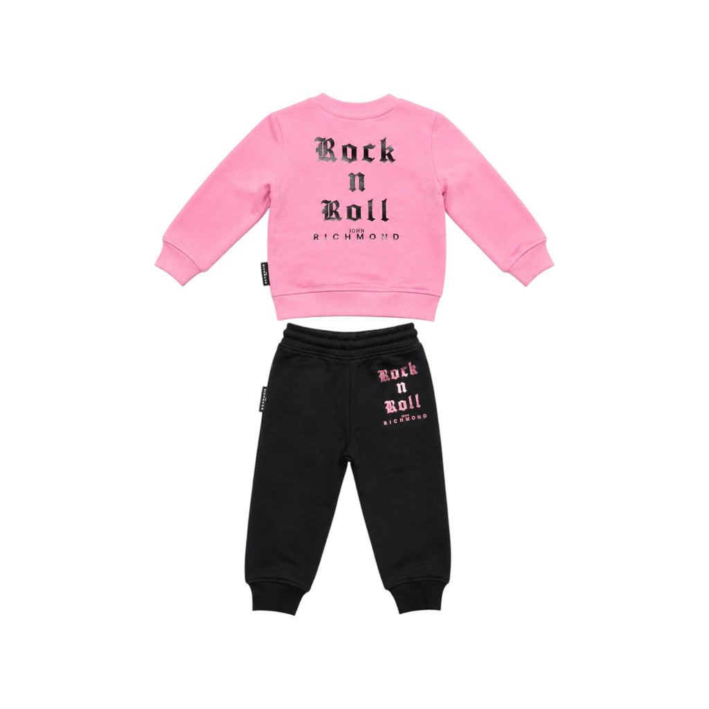 RICHMOND – Tuta neonata rosa e nera Rock n Roll