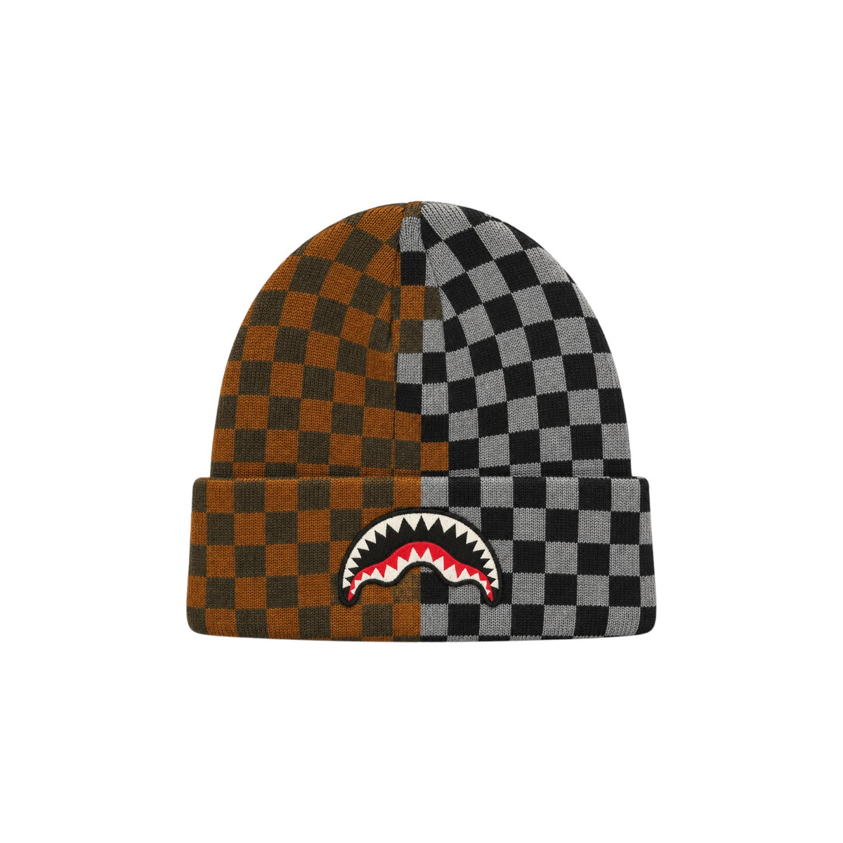 Sprayground Half and Half Checkered Beanie bicolor