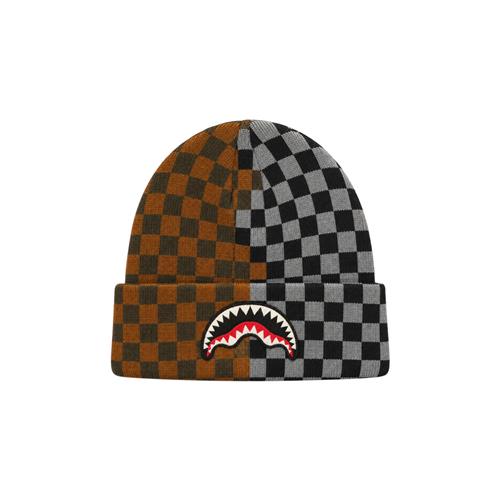 Sprayground Half and Half Checkered Beanie bicolor