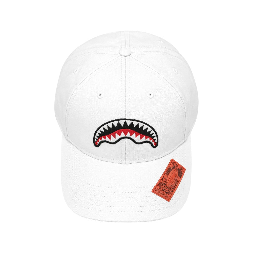 Cappello Sprayground Bianco con Ricamo Shark Mouth SP6631WHT