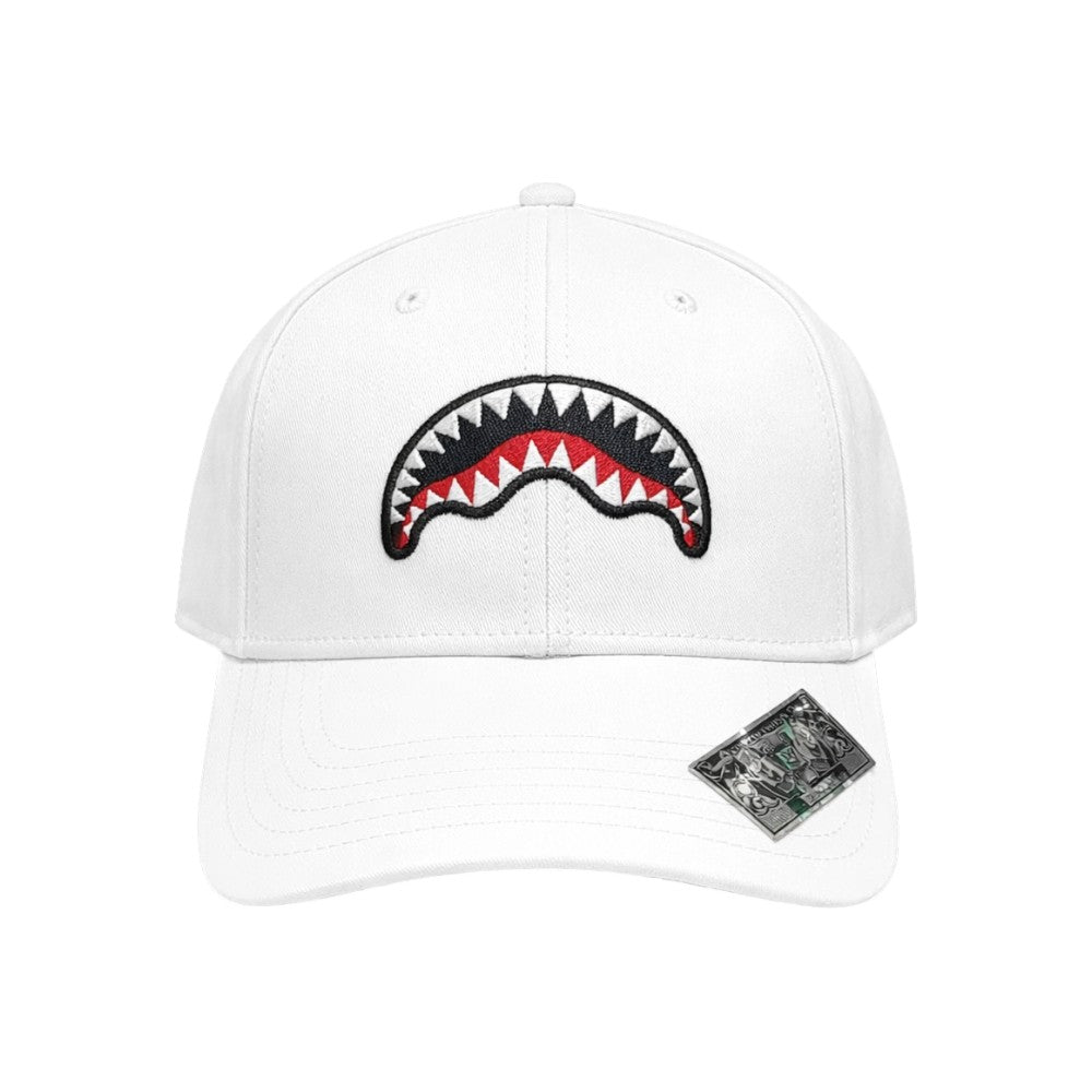 Cappello Sprayground Bianco con Ricamo Shark Mouth SP6631WHT