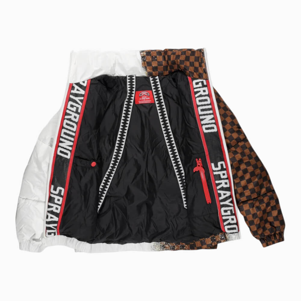 Giubbotto Sprayground Junior White Spray Checkered SPY1163WHT