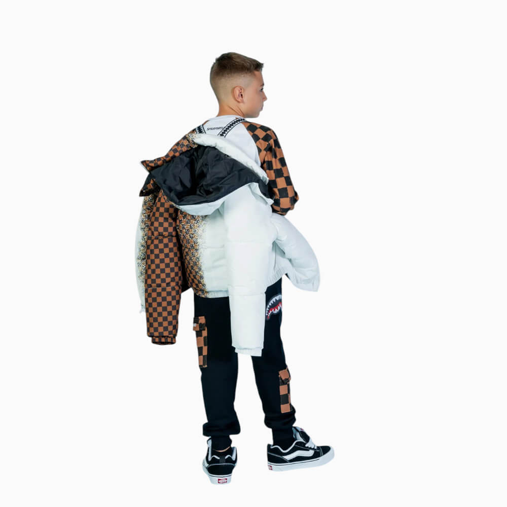 Giubbotto Sprayground Junior White Spray Checkered SPY1163WHT