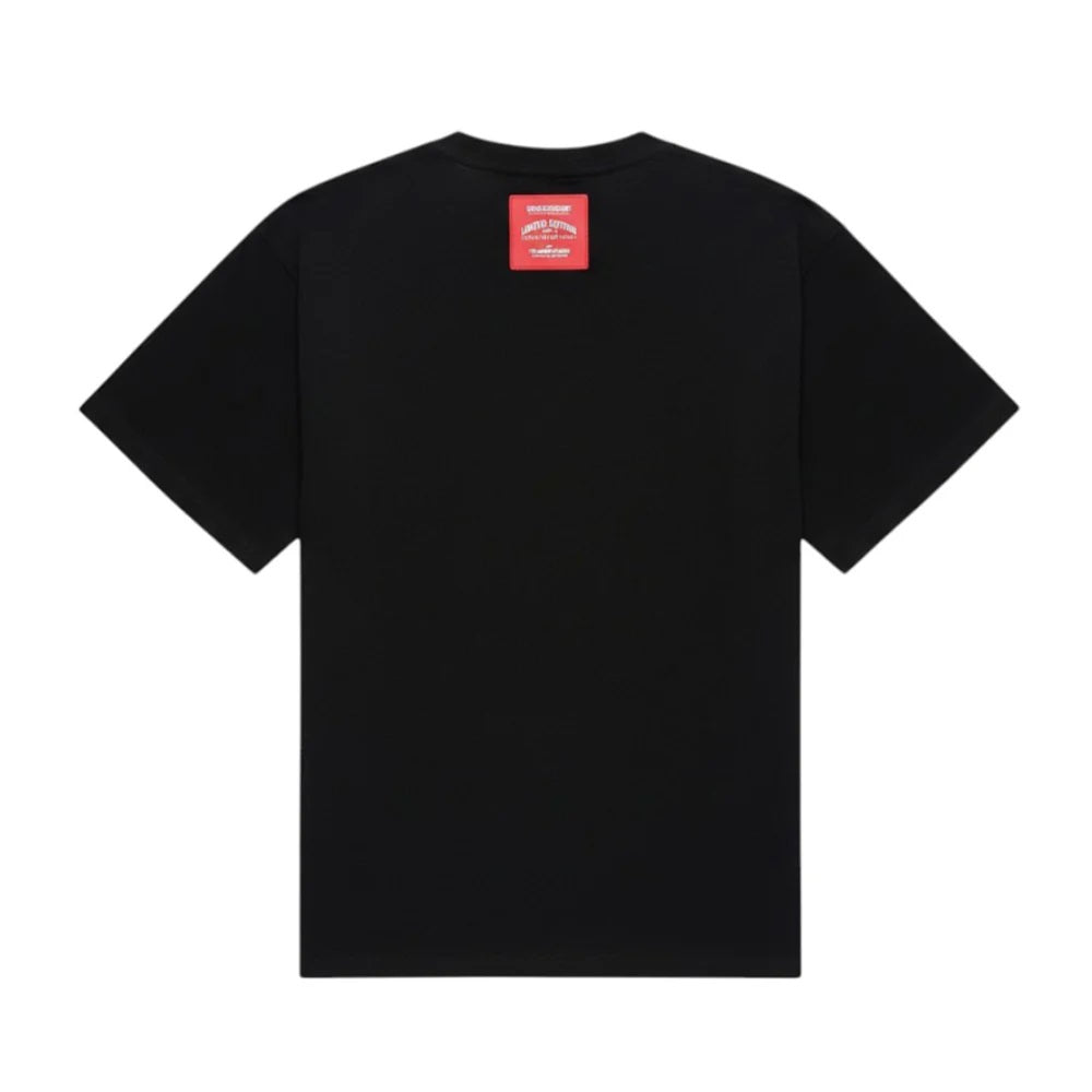 T-shirt Sprayground Nera con Stampa Shark Mouth Frontale SPY1384BLK