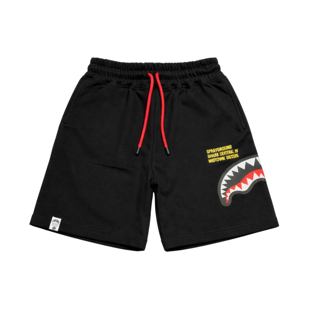 Bermuda Sprayground Nero con Stampa Shark Mouth Laterale SPY1388BLK