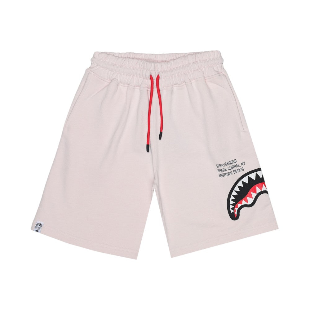 Bermuda Sprayground Avorio con Stampa Shark Mouth Laterale SPY1388EIVO