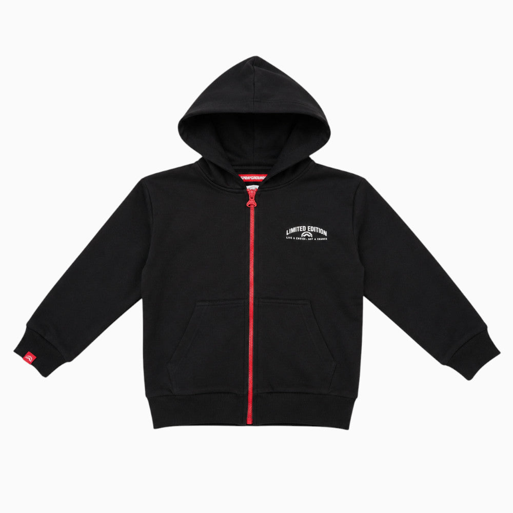 Felpa Sprayground Junior Nera con Zip Shark Central SPY1486BLK