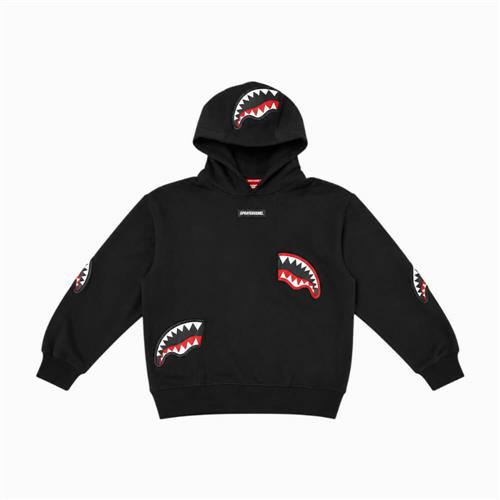 Felpa Sprayground Junior Nera All Shark Patches SPY1524GBLK