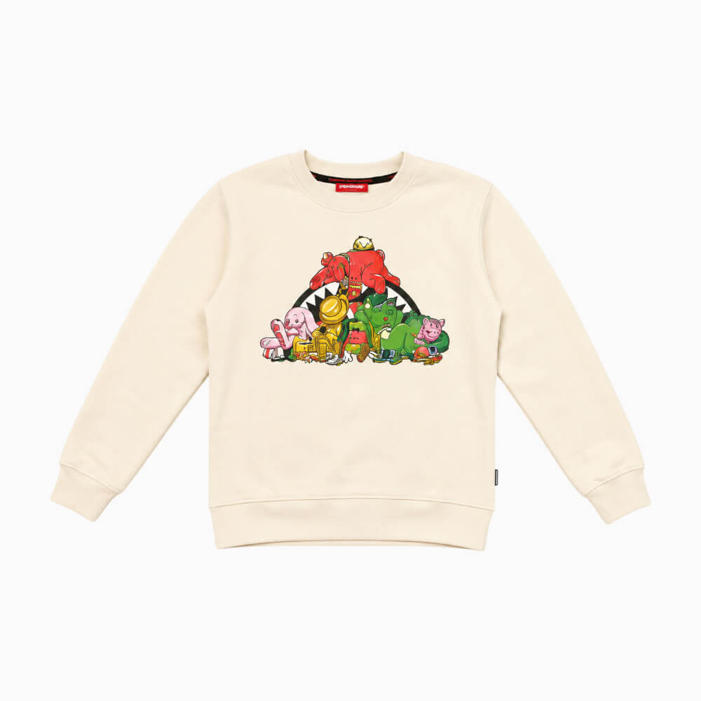 Felpa Sprayground Junior Avorio Sleepy Squad SPY1537GIVO