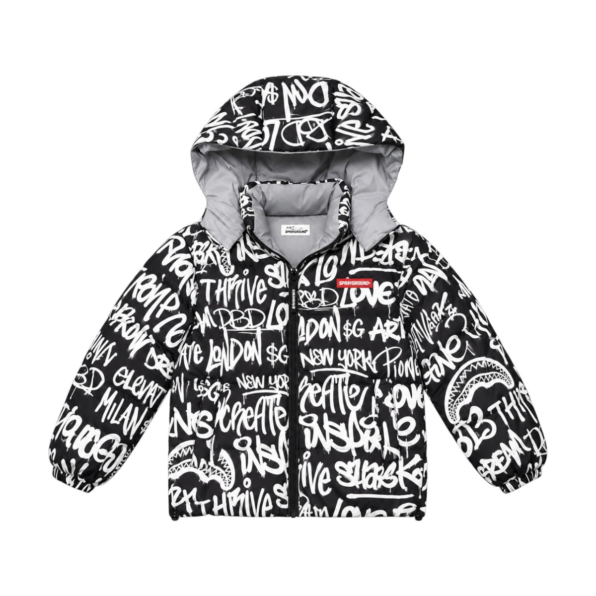 Sprayground Reversible Graffiti Reflective Double Padded Jacket