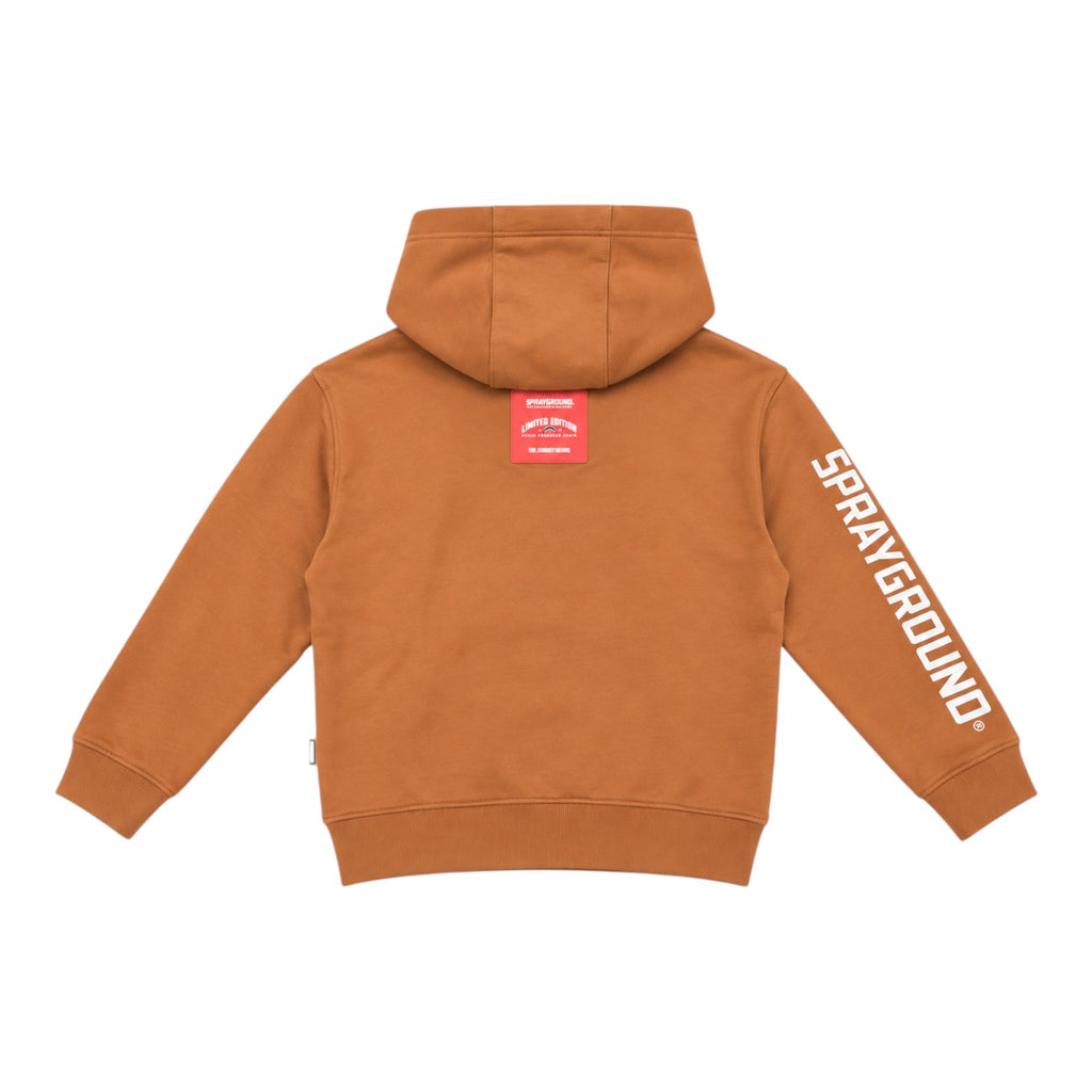 Sprayground Shark Over Hoodie Brown Felpa con cappuccio
