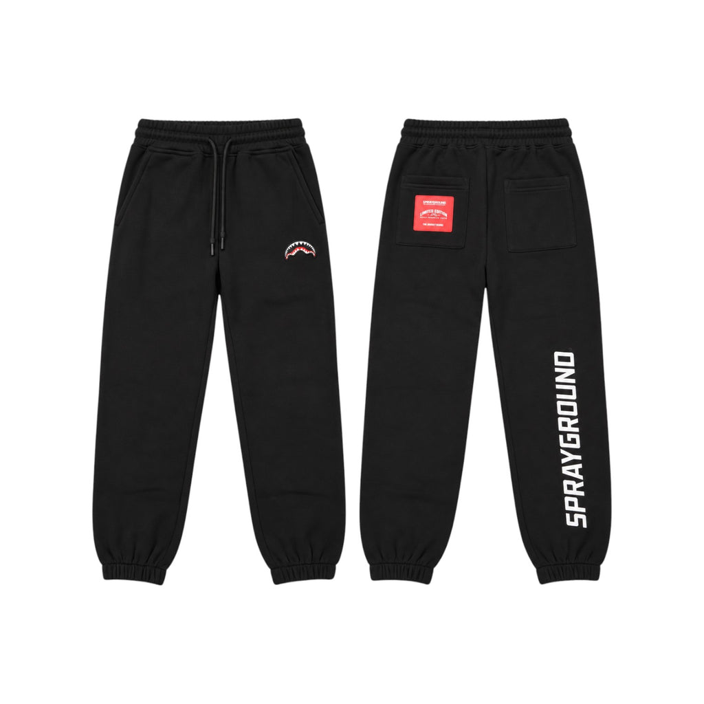 Sprayground Shark Baggy Pantafelpa nero