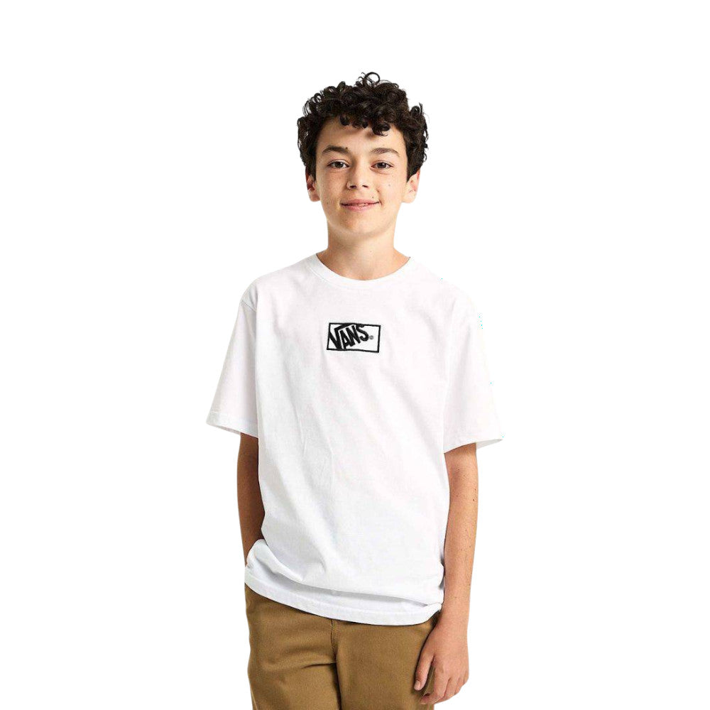 T-Shirt Vans Bambino Bianca con Logo – VN000RBCWHT