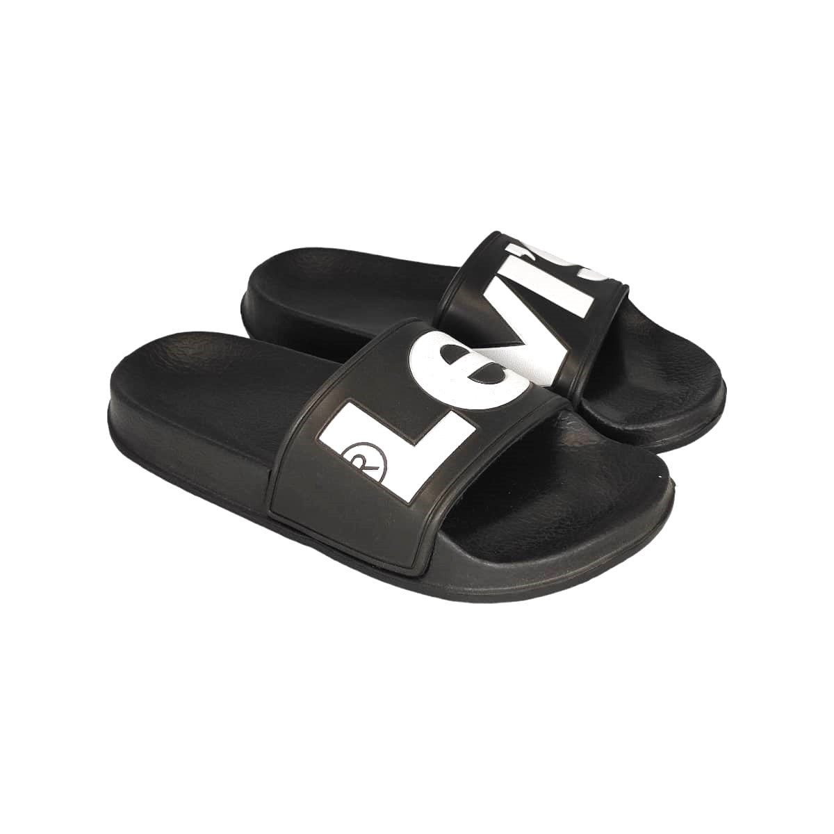 Levi's Ciabattina Slide Bianca Logata Bambino